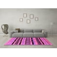 thumbnail image 3 of Ahgly Company Indoor Rectangle Solid Pink Modern Area Rugs, 8' x 10', 3 of 4