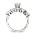 thumbnail image 2 of Auriga Fine Jewelry 925 Sterling Silver Cubic Zirconia Wedding Ring Size 7 for Women, 2 of 6