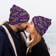 thumbnail image 5 of Easygdp Carnival Masks and Beads Winter Beanie for Men Women Beanie Knit Hat Cuffed Cap Beanie Knit Chunky Snow Cap, 5 of 6
