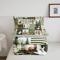 thumbnail image 5 of meiyoeat Rustic Mallard Duck Full Size Comforter Sets For Boys,Wild Deer Green Camo Print Bedding Comforter Set For Kids,Light Gray Reversible,3pcs, 5 of 7