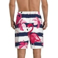 thumbnail image 3 of Fotbe Pink Flamingos Pajama Shorts for Men, Men's Pajama Bottoms, Sleepwear,Short Pajama Pants-4X-Large, 3 of 9