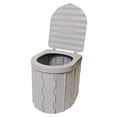 thumbnail image 3 of Inodoro portátil, Inodoro plegable para acampar, Caja de almacenamiento, Inodoro de emergencia, Cubo, Inodoro de viaje con tapa para viajes largos, Gris, 3 of 8