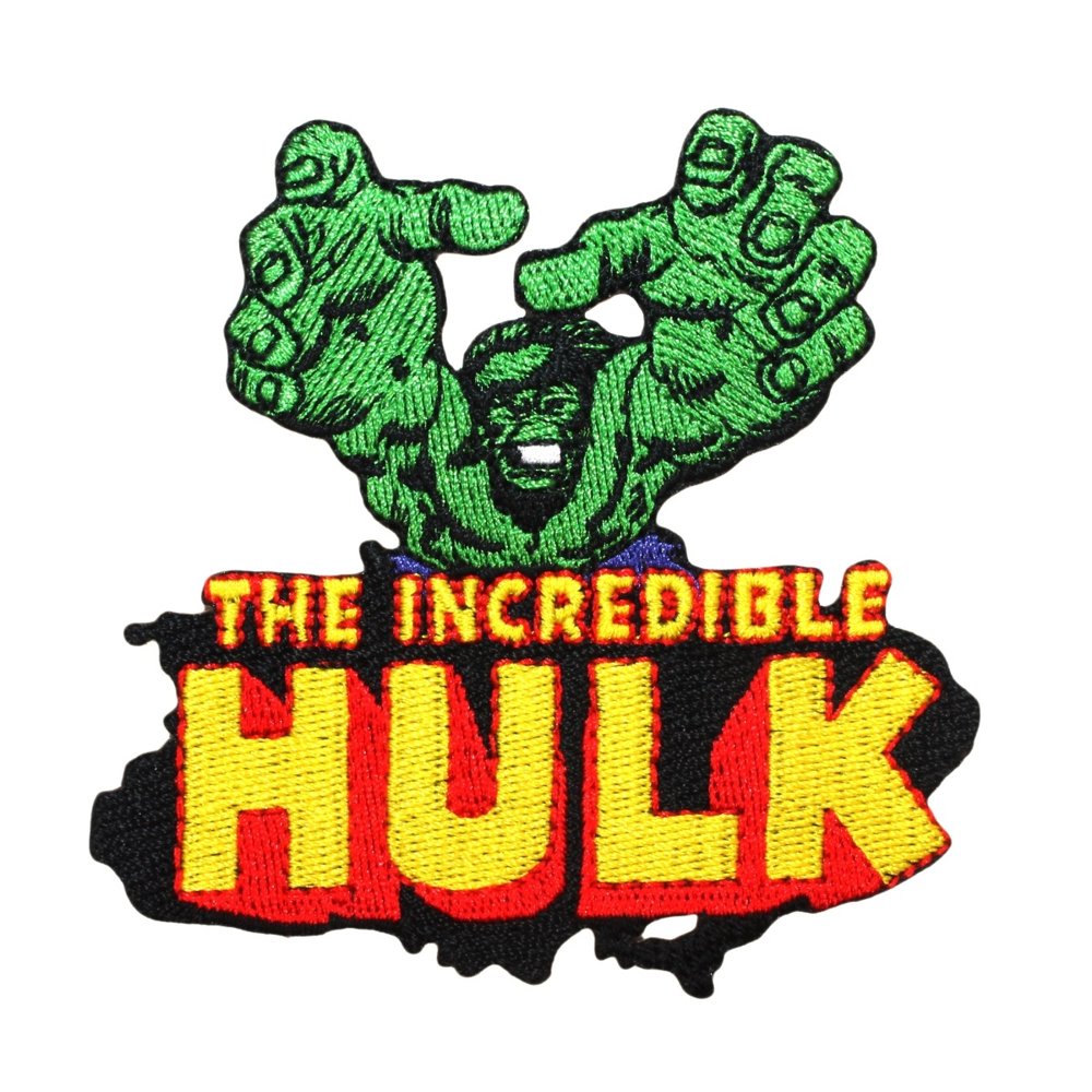 retro comic the incredible hulk logo avengers superhero iron on