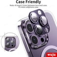 thumbnail image 4 of WUJU Metal Cubierta Completa Antiarañazos Protector De Lente De Cámara De Vidrio Templado Compatible Para iPhone 11 12 13 14 Pro Max 14 Plus Funda, 4 of 4