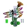 thumbnail image 2 of figatia Animal Rain Gauge Fence Mounting Glass Tube, Animal Statue, Glass Rain Gauge for Patio Yard Lawn Deck Backyard Dragonfly, 2 of 8