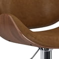 thumbnail image 5 of WyndenHall  Avondale Mid Century Modern Bentwood Adjustable Swivel Bar Stool - 20.9 W x 20.5 D x 45.3 H Deep Tan N/A,Walnut Finish Chrome,Faux Leather, 5 of 5
