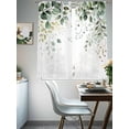 thumbnail image 5 of Sheer Curtains 63 Inches Long, Eucalyptus Leaf Light Filtering Window Curtains for Living Room/Bedroom, Weeping Green Botanical Summer Rod Pocket Voile Sheer Curtain Drapes, 52"W x 63"L, 2 Panels, 5 of 8