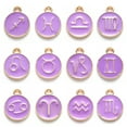 thumbnail image 1 of 12 Constellations Pendentifs Ronds pour Fabrication de Bracelets Colliers - Violet, 1 of 6
