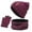 Hot Pink, variant on Glisme Hat Gloves Scarf Set Women&Men Autumn Winter Warm Wool Hat Scarf Gloves Slouchy Three Winter Knit Cap Touchscreen Gloves Scarves Sets For Cycling Skiing Black