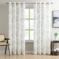 thumbnail image 4 of WARM HOME DESIGNS Sheer Floral Linen Curtains 84 Inches Long. 2 Printed Modern Farmhouse Curtains. Embroidered, Textured Flower Pattern Curtains for French, Country or Floral Decor. FLO Linen 84, 4 of 4