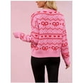 thumbnail image 6 of Women'S Valentine'S Day Love Heart Cardigan Cute Soft Open Front Knit Sweater Rose Red S, 6 of 10