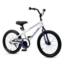 RoyalBaby Rocket 18" Kids Bicycle with Kickstand, Ages 7-9, White