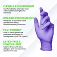 thumbnail image 3 of Biodegradable Nitrile Gloves, Medium Size, 100 Pack, Disposable, Eco-Friendly, Compostable by Ronco Earth, Latex & Powder Free, 3.5 Mil (Violet Colour) M, 3 of 7
