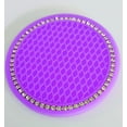 thumbnail image 1 of Posavasos para coche con forma de diamante, de silicona, antideslizante, con pegamento suave y diamantes de imitación, suministros creativos para posavasos de coche, 1 of 6
