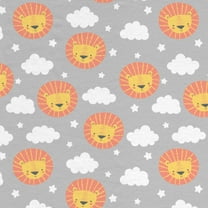 Mainstays 42" Light-weight Flannel Fabric Gray Lion by the Yard, Gray