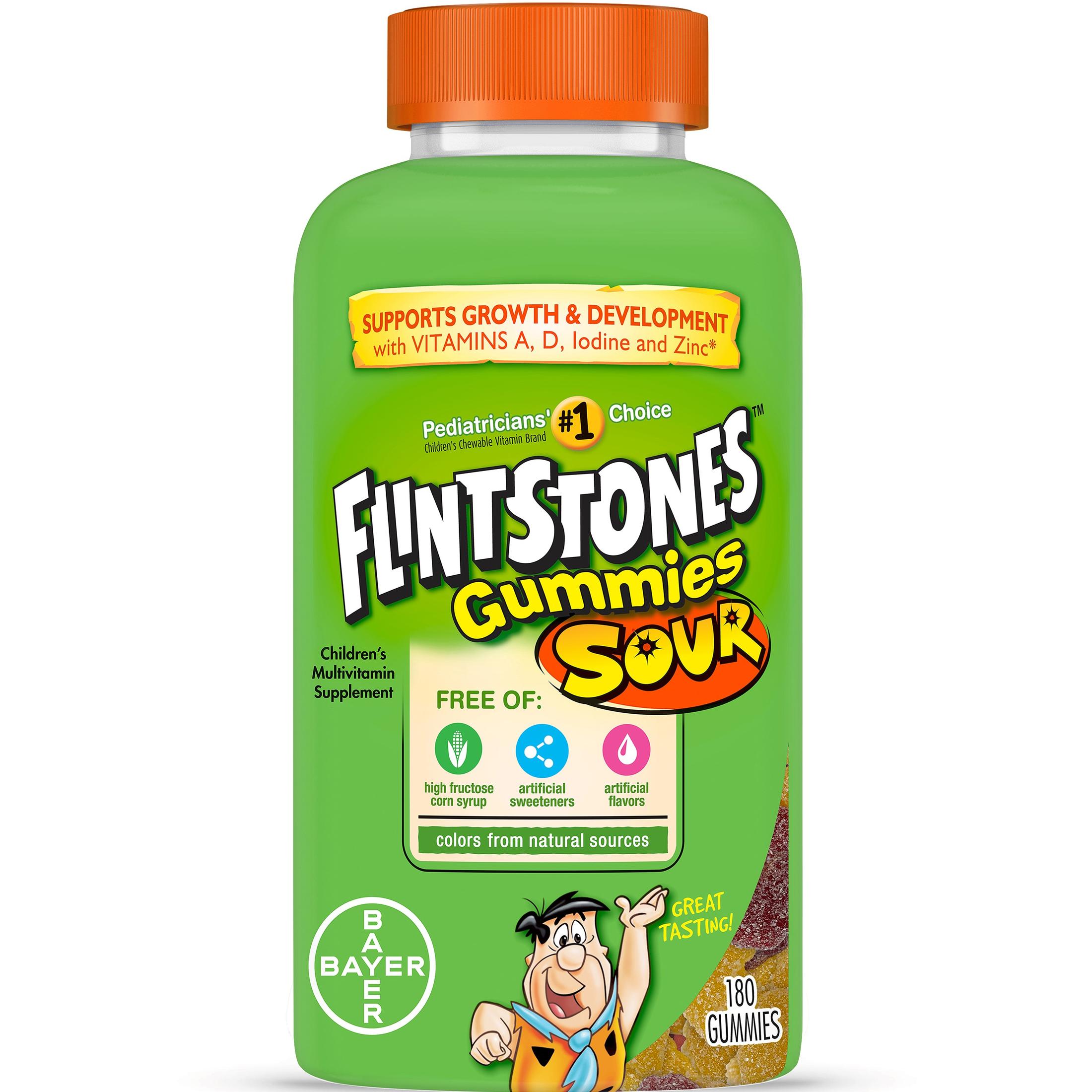Flintstones Sour Gummies Kids Vitamins, Multivitamin for Kids, 180 Ct - image 3 of 14