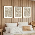 thumbnail image 5 of TOARTi Beige Floral Canvas Wall Art Neutral Wildflower Framed Prints Vintage Botanical Artwork Set of 3 for Living Room Bedroom Office 16x24 Inch, 5 of 11