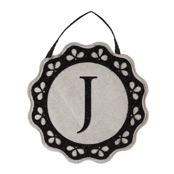 Scalloped Monogram Door Décor, Letter J