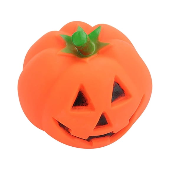 Dog Chew Toy Pumpkin Squeaky Toy Teething Plaything For Aggressive Chewers Pet Interactive Supply A - One Size