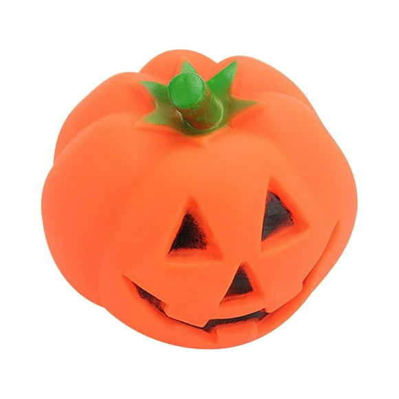 Jouet pour Chien en Forme de Citrouille Orange Émaillé Qui Couine pour Mâcheurs Agressifs et Chiens Dentition