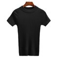 thumbnail image 1 of Suéter de mujer, camiseta sin mangas, camiseta de punto, camisetas cortas de manga corta, jersey de invierno ajustado con corpiño para mujer Noticed FS6608-03, 1 of 3