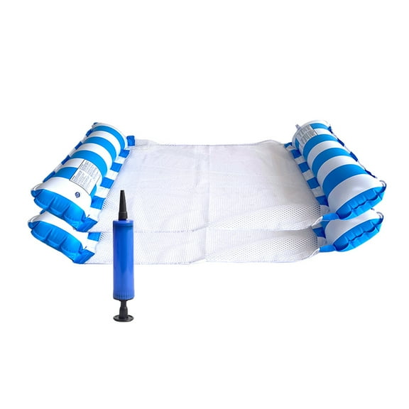 OSWCHIC Swimming Hammock Inflatable Multi-Purpose Pool Float, Blue, 2PCS