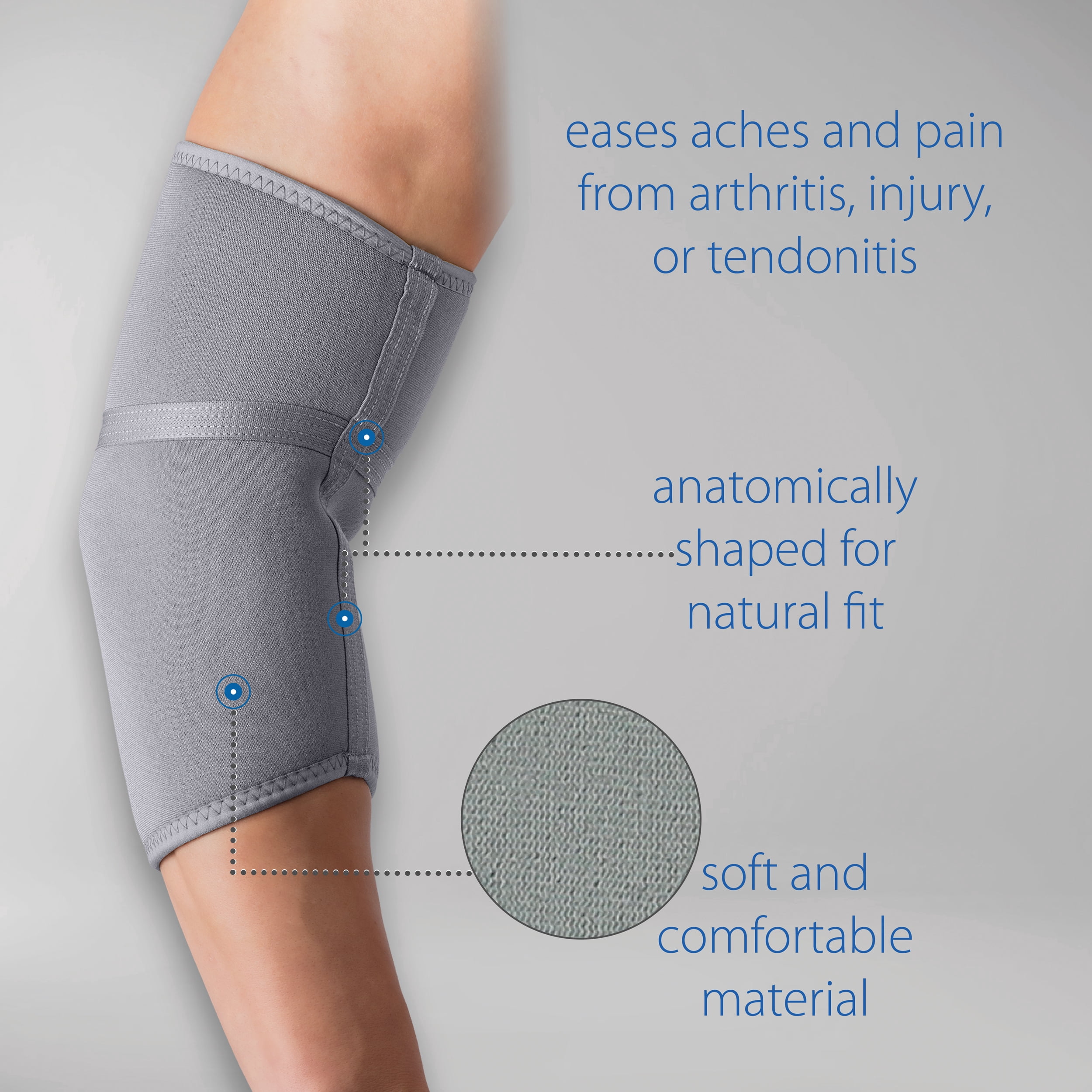 Swede-O Thermal Vent Elbow Sleeve Brace Support - Gray, 2XLarge