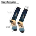 thumbnail image 2 of Naloa Starry Sky Sleep White Bear Thigh High Socks Extra Long Stretchy Sock Women Over Knee High Opaque Stocking Daily Wear, 2 of 6