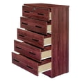 thumbnail image 5 of Pemberly Row Modern 5-Drawer Engineered Wood Chest Dresser with Lock in Mahogany, 5 of 14
