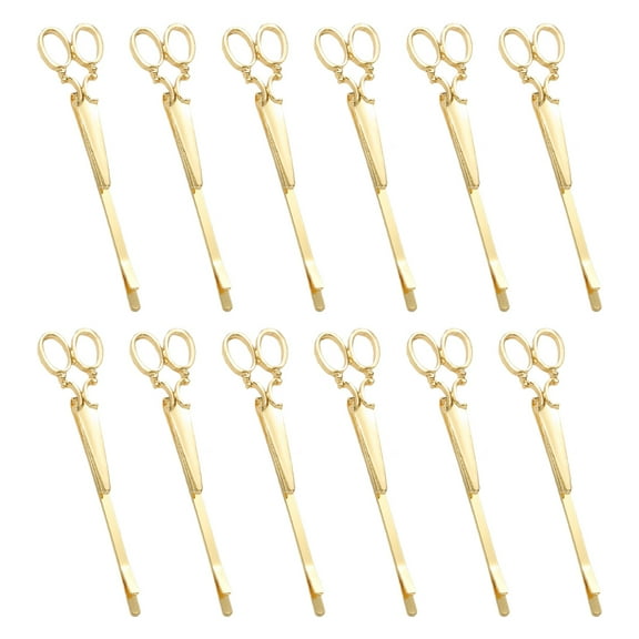 LOLIPPYY Hair Clips Set, 12Pcs Golden Alloy Hair Pin Accessories for Christmas Styling