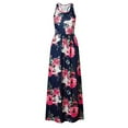 thumbnail image 3 of RYDCOT Women'S Sleeveless Pocket Casual Floral Print Beach Long Maxi Loose Dress, 3 of 6