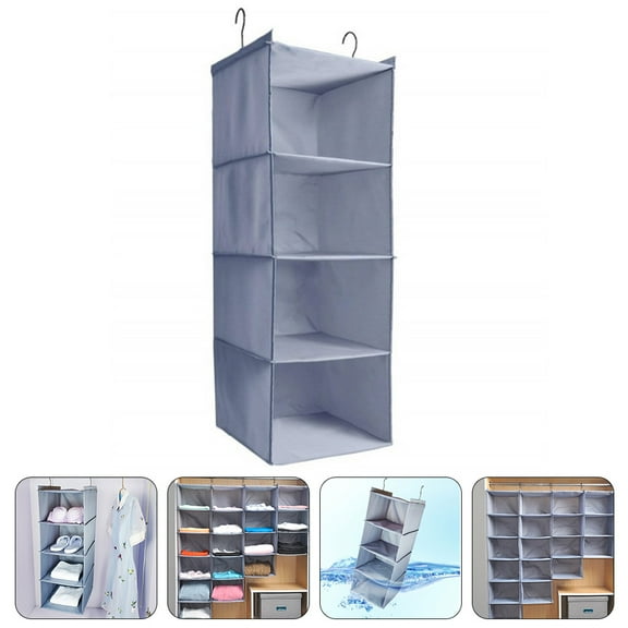 AURARMLET Grey Closet Storage Organizer Set for Clothes, Space-Saving Wardrobe Storage Solution for Home and Bedroom