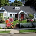 thumbnail image 5 of Heduofu Zinnias in Bloom Spring Welcome Garden Flag Double Sided, House Yard Outdoor Decor, Seasonal Arrangement Home Outside lawn Farmhouse Decoration  White, 5 of 6