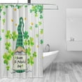 thumbnail image 3 of JOOCAR Happy St. Patrick's Day Shower Curtain for Bathroom, Irish Gnome Green Clover Shamrock Leaf Decor Farmhouse Bathroom Curtains, 72 x 72 Inches, 3 of 7