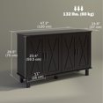 thumbnail image 3 of HOMCOM Armoire de Bar à Café, Buffet Bahut avec Portes de Grange, Tablette Ajustable, 3 of 10
