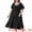 Black, variant on DARING DIVA Plus Size Sweetheart Neck Ruffle Flowy A Line Dress 1X Blue