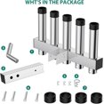 thumbnail image 6 of Fishing Rod Holder for Car 5 Link Tube for 2" Hitch Receiver Angle Adjustable Stainless Steel Fishing Pole Rack Rust Resistant Quick Release, Corrosion Resistant, 6 of 7