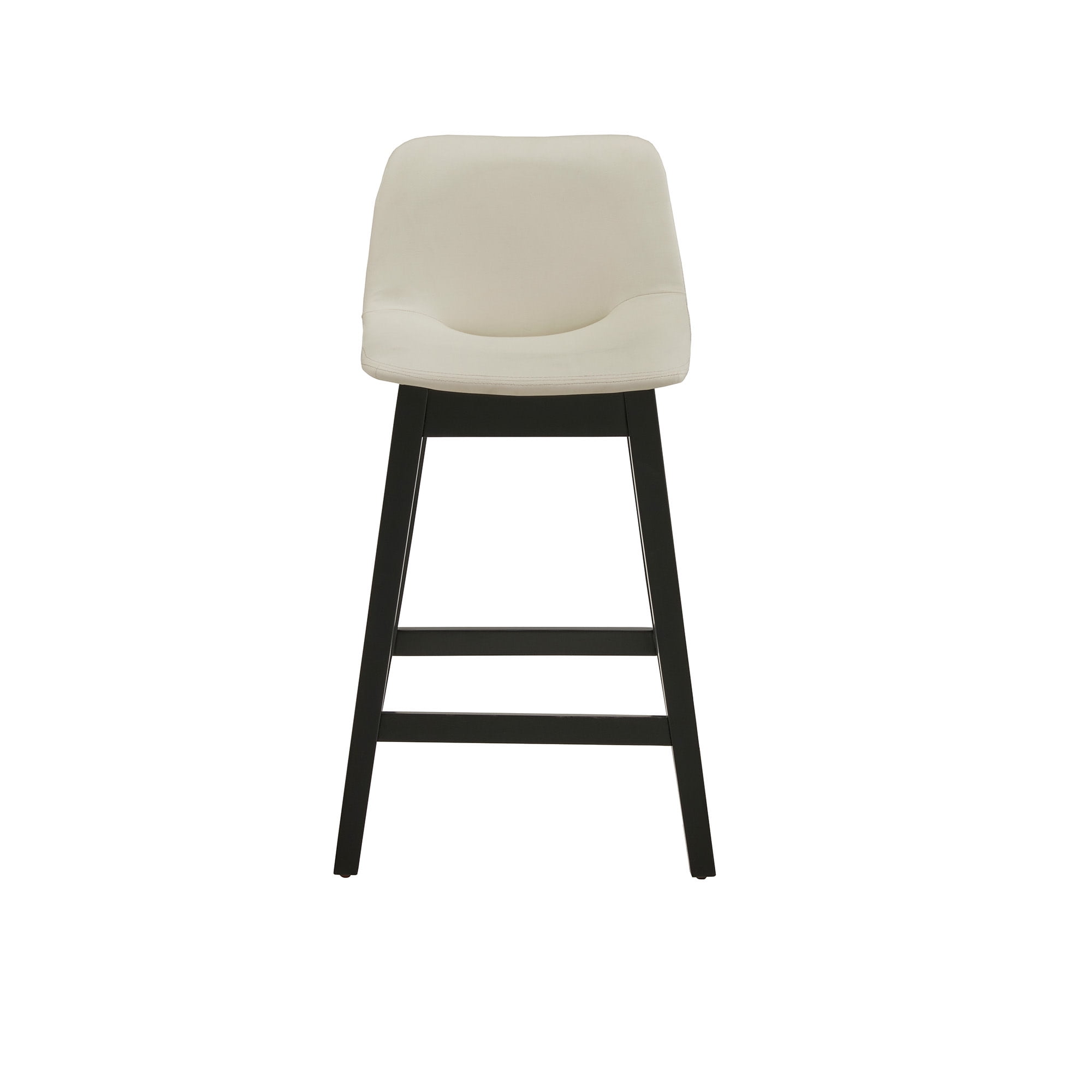 Weston Home Egleston Square Low Back Counter Height Chair, White (Set of 2)