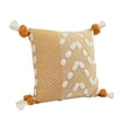 thumbnail image 3 of Laddha Home Designs Hand Stitched Over Tufted Zig Zag Cotton Throw Pillow Cover - 20" - Yellow and, 3 of 8