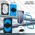 thumbnail image 6 of Dteck Case for Samsung Galaxy Tab A9+/ A9 Plus Case 11 Inch with Hand Strap Kickstand/Shoulder Strap,Sturdy Shockproof Galaxy A9 Plus Tablet Case 2023 SM-X210/X216/X218,Black+Blue, 6 of 7