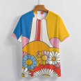thumbnail image 3 of Nostalgic Vintage Floral Women's T-Shirt Short Sleeve T Shirts Tops Tee Ladies Loose T, 3 of 6