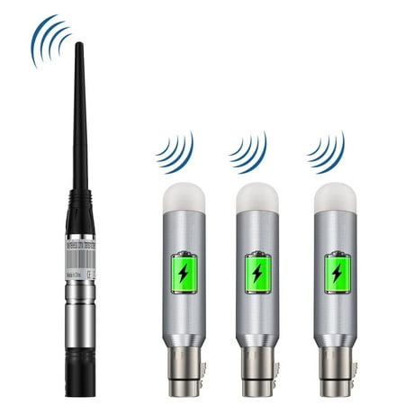 1PCS Wireless DMX512 Transmitter and 3PCS Rechargeable DMX512 Receiver 2.4G DMX Controller for Stage Lighting Control