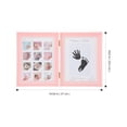 thumbnail image 3 of OUNONA Newborn Picture Frames Pink PVC Footprint Kit Frame for Baby Showers 1Pack, 3 of 7