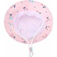 thumbnail image 4 of BRILLAR Gorro Bob de viaje de playa con protección solar plegable de algodón para bebé, rosa, 1 pieza, circunferencia de la cabeza 50 cm, 4 of 5