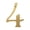 Gold, variant on Deltana Rn6-4 6" Solid Brass Traditional House Number - Nickel