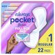 thumbnail image 1 of Almohadillas femeninas Always Pocket FlexFoam, tamaño 1, regular, 22 unidades, 1 of 9