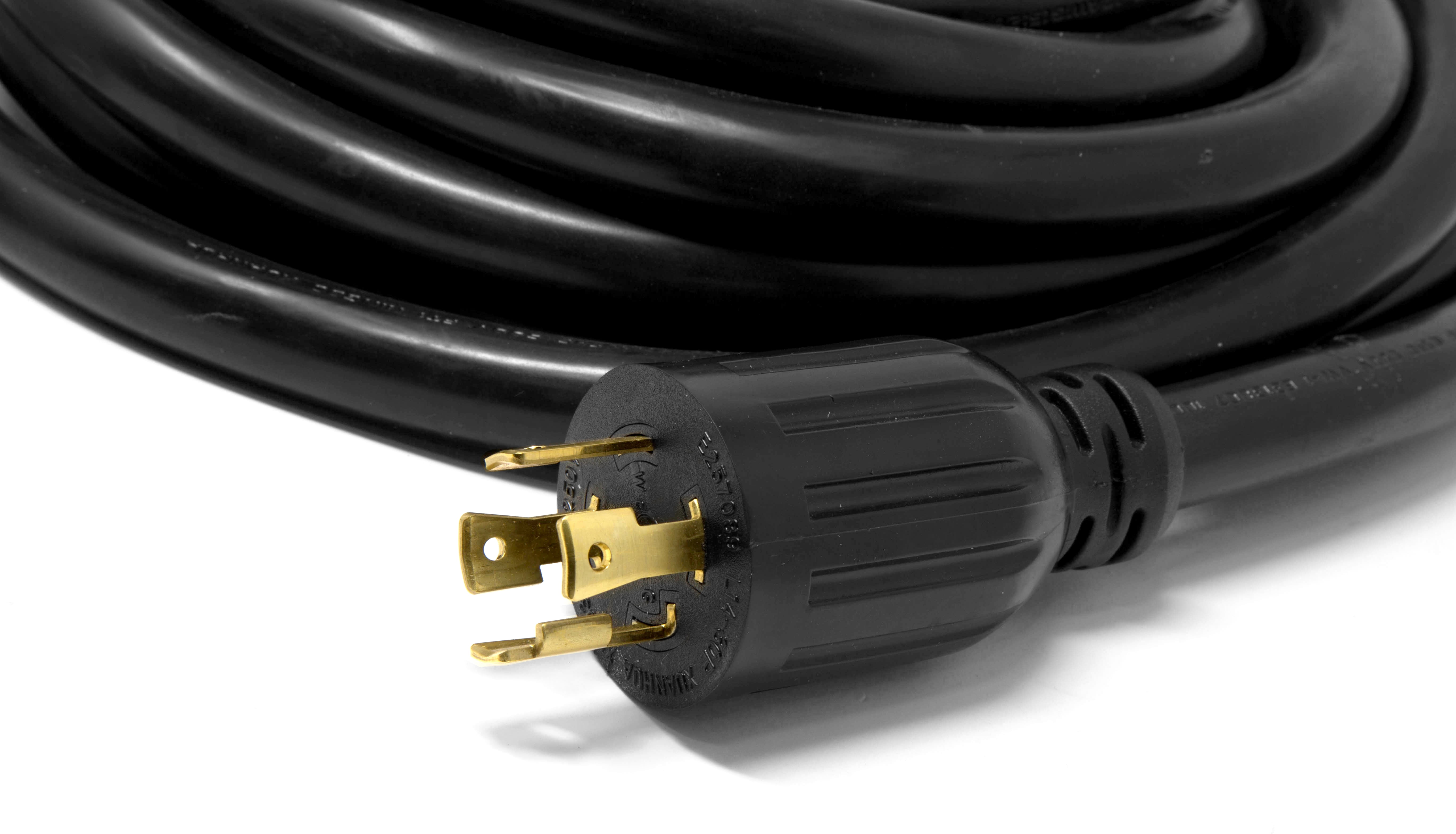 WEN 25 ft. 30-Amp 10-Gauge STW Fan-Style 10/4 Generator Extension Cord (converts L14-30R to four 5-20R outlets)