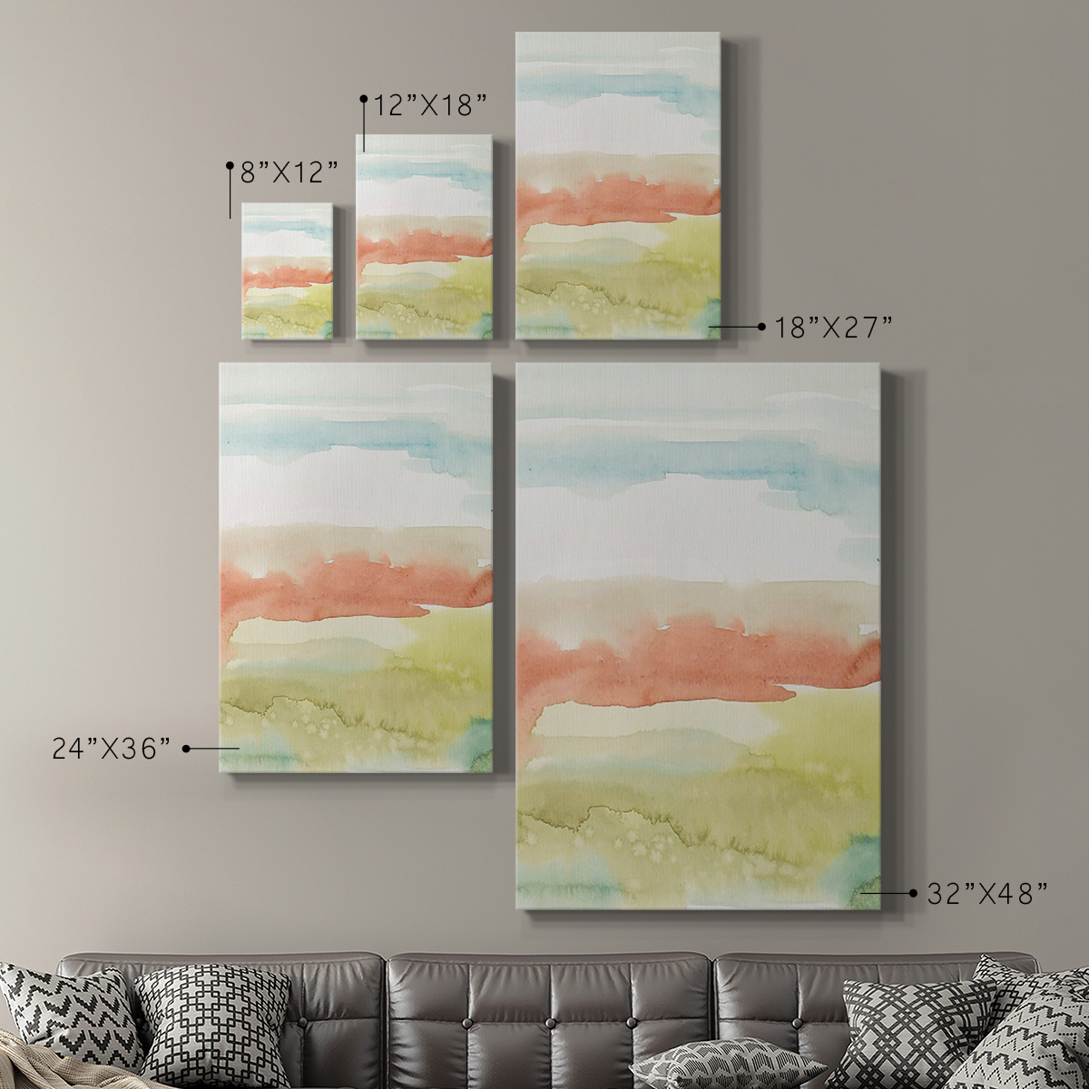 Blushing Sunrise II Premium Gallery Wrapped Canvas - Ready to Hang