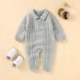 thumbnail image 4 of Knitted Rompers with Buttons for Toddlers, Girls, Boys, 3-24 Months, 4 of 10