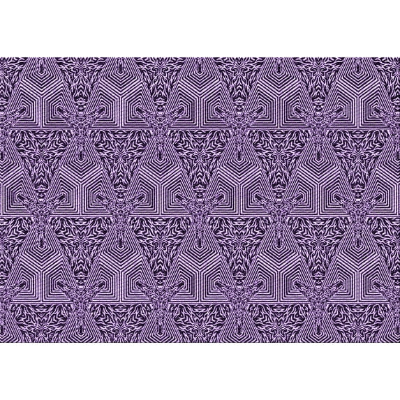 Ahgly Company Indoor Rectangle Patterned Dark Purple Area Rugs, 3' x 5'